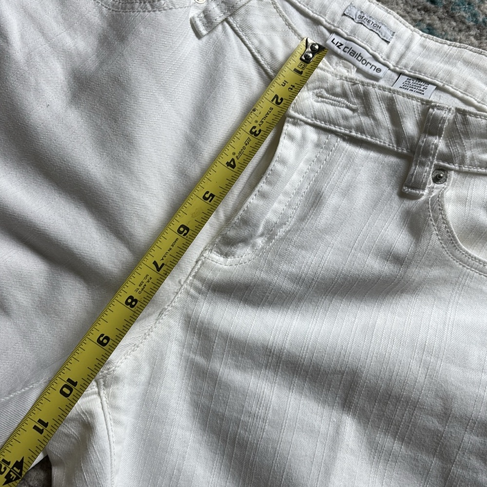 Liz Claiborne stretch white jean pants - Picture 5 of 8